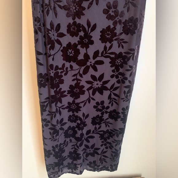 Taylor burn out velvet floral slip dress purse size 12 - Picture 3 of 7